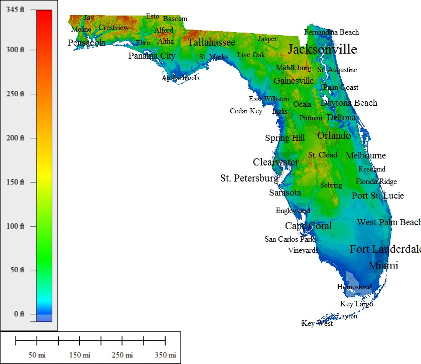 Florida Elevation Chart