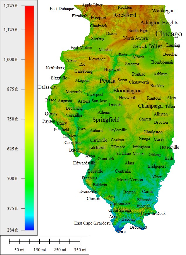 Topographic Map Of Illinois Living Room Design 2020