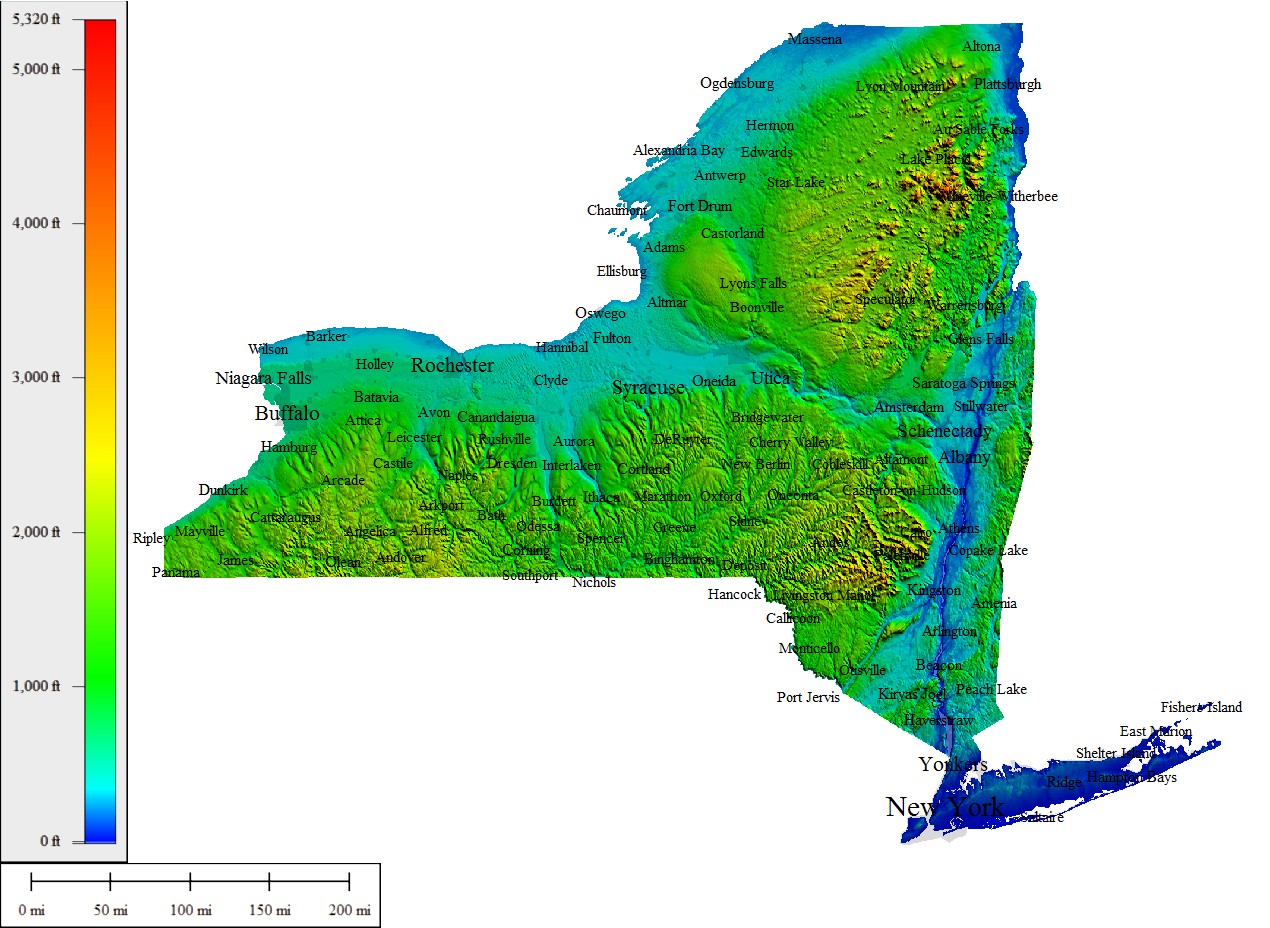 New York Topo Maps Topographic Maps 1 100 000