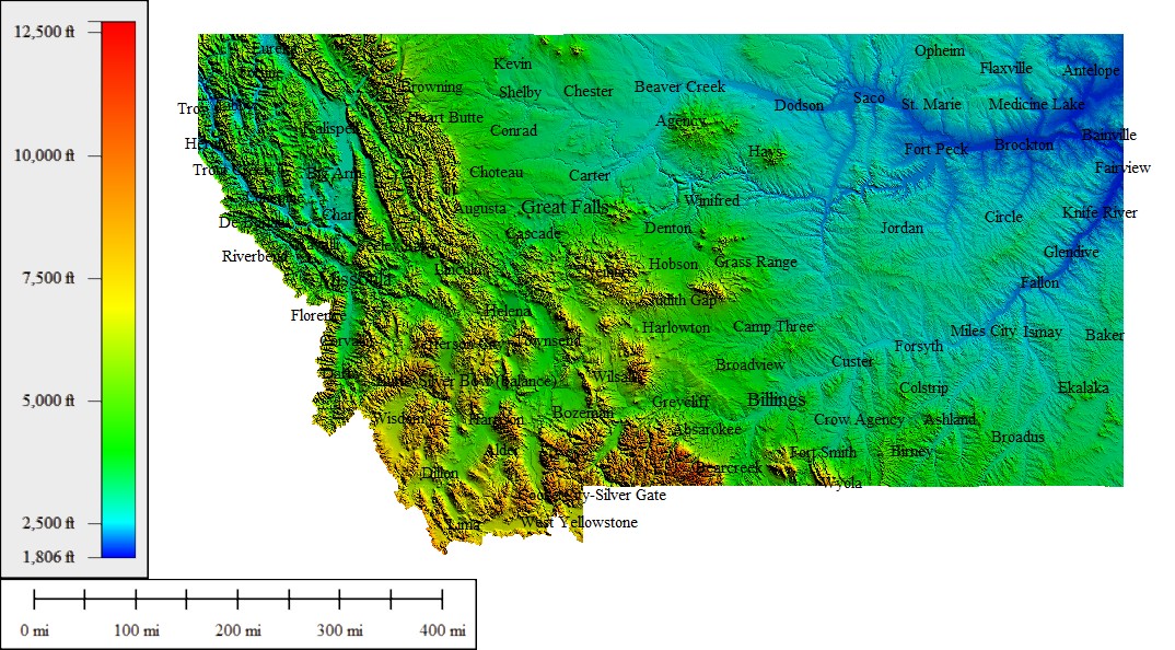 topo map of montana